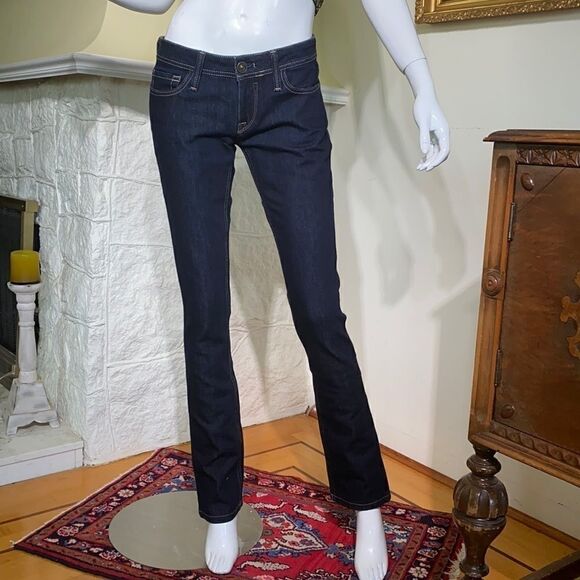 DL1961 Kate Slim Straight Leg Dark Denim Jeans - Picture 3 of 16